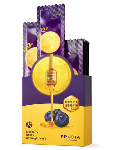 Маска ночная с черникой и медом Frudia Blueberry Honey Overnight Mask(20pcs) 5ml*20