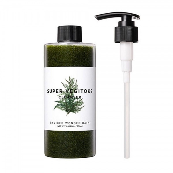 Детокс-гель для очищения лица Wonder Bath Super Vegitoks Cleanser Green