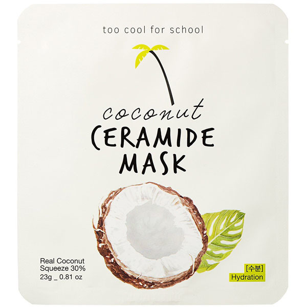 Тканевая маска coconute ceramide mask (TOOCOOLFORSCHOOL)
