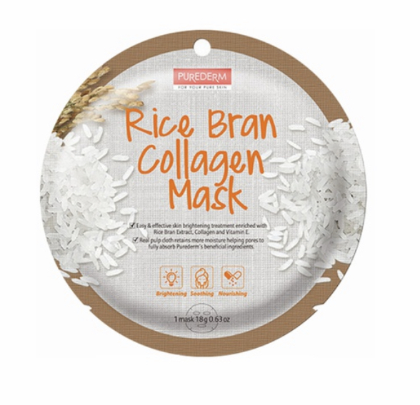 Тканевая маска Rice Bram collagen (Purederm)