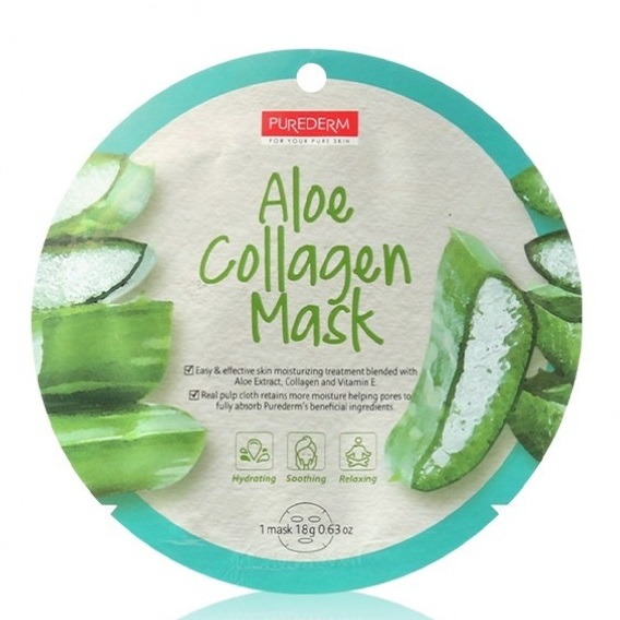 Тканевая маска Aloe collagen(Purederm)