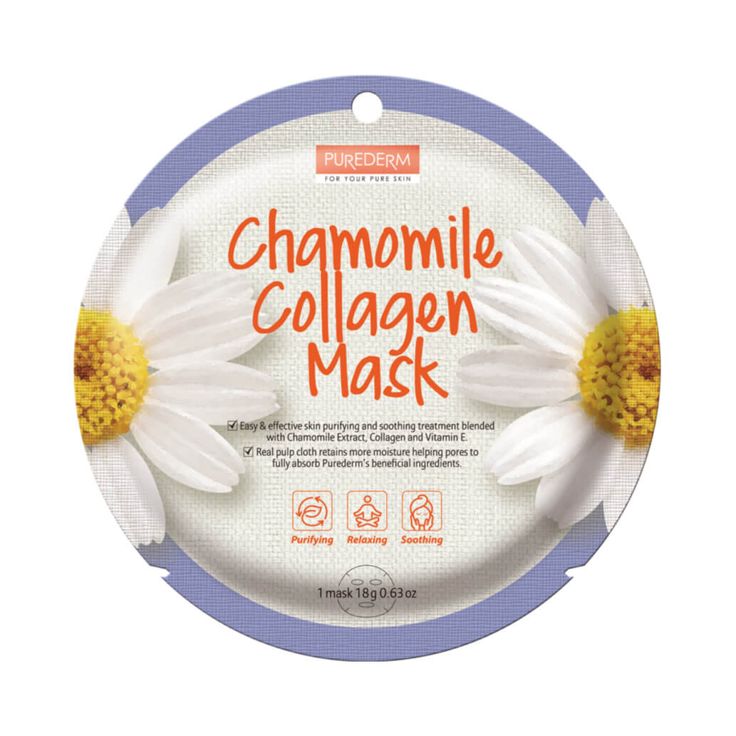 Тканевая маска Chamomile collagen(Purederm)