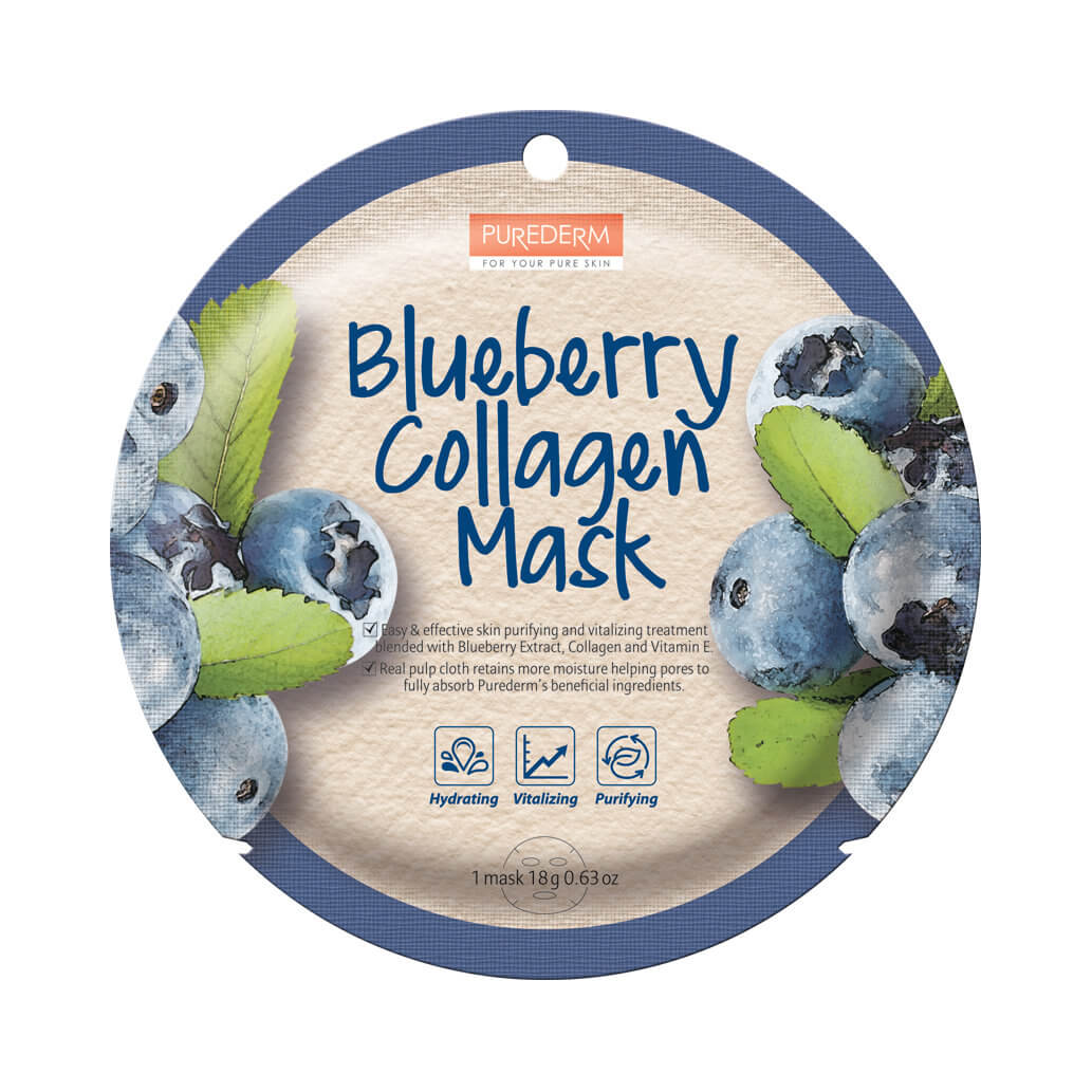 Тканевая маска Blueberry Collagen (Purederm)