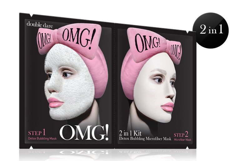 Маска OMG 2in1 Kit Detox Bubbling Microfiber Mask (Double Dare)