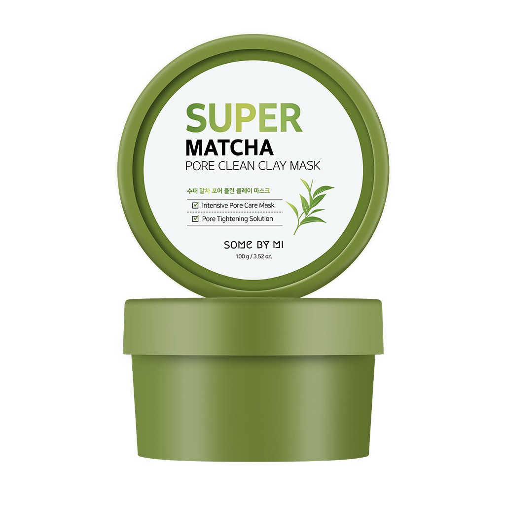 Маска super matcha pore clean clay mask Some by me