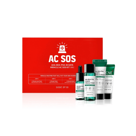Набор Красный AC SOS Aha Bha Pha 30 Days Miracle AC SOS Kit (Some by mi)