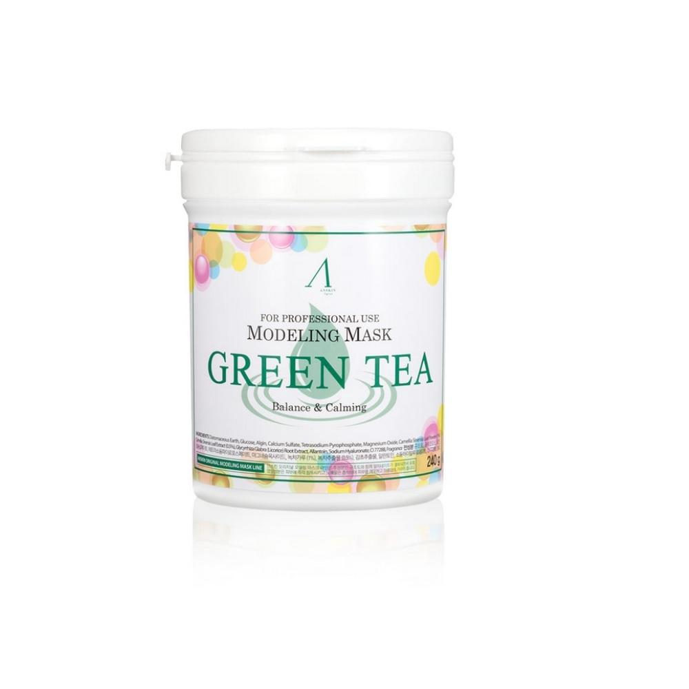 Альгинатная маска Anskin Modeling Mask (container) 240g. (Anskin) (Green Tea)