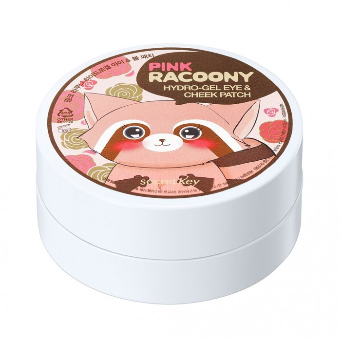 Гидрогелевые патчи для  глаз\лица PINK Racoony Hydrogel Eye&Cheek Patch (Secret Key)