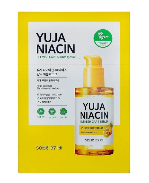 Тканевая маска для лица Yuja niacin blemish care serum mask (Some by mi)