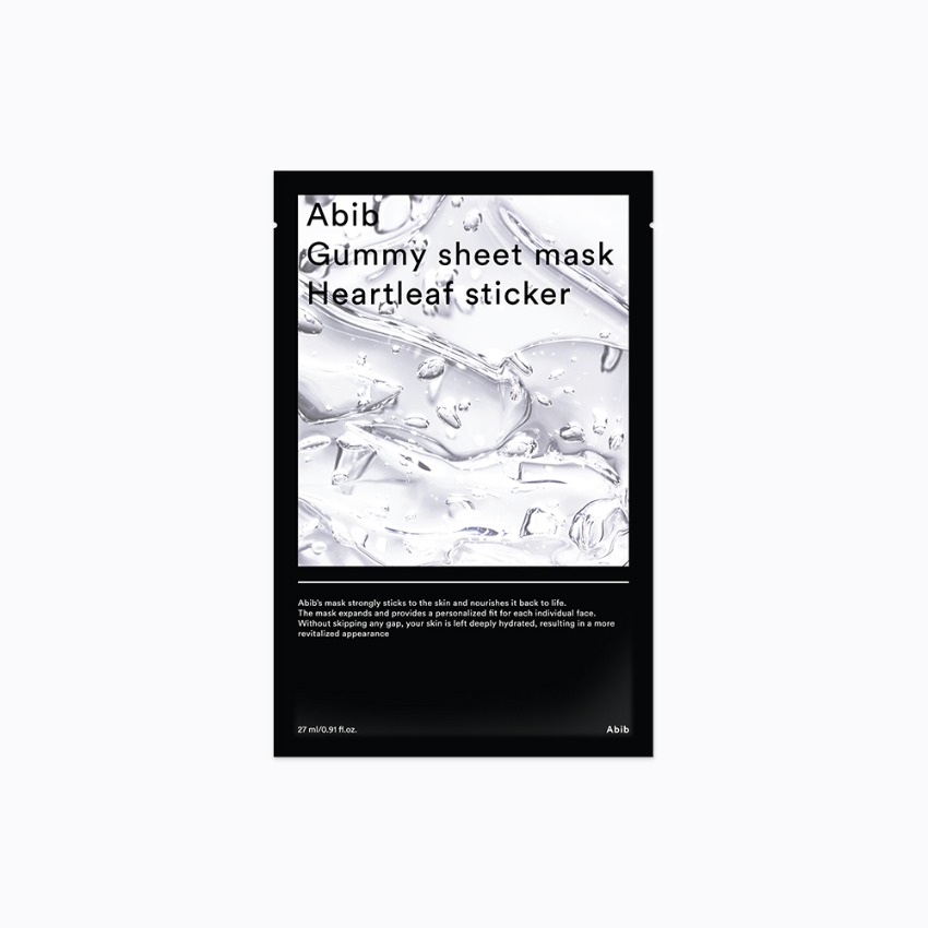 Тканевая маска abib gummy sheet mask heartleaf sticker
