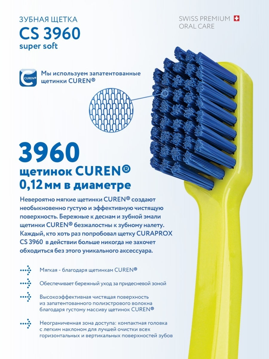 Зубная щетка взрослая Curaprox CS 3960 Blister