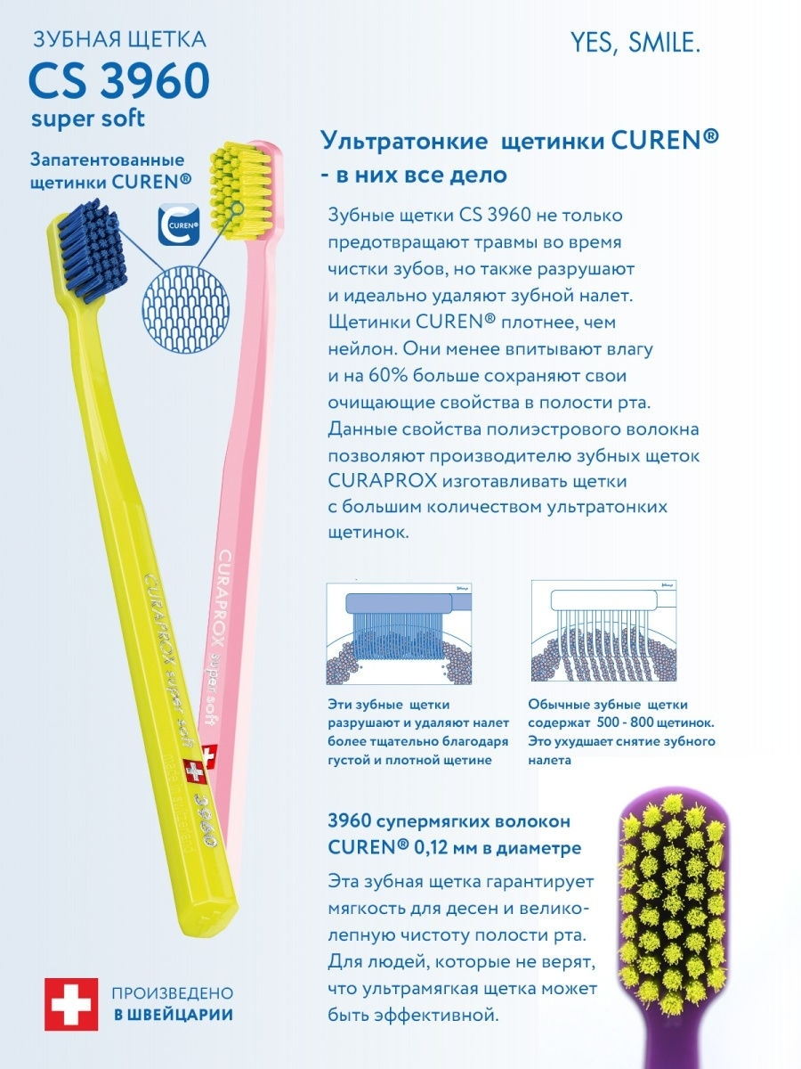 Зубная щетка взрослая Curaprox CS 3960 Blister