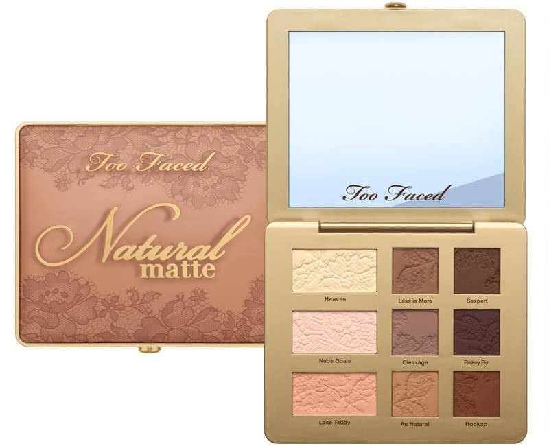 Палетка теней too faced natural matte
