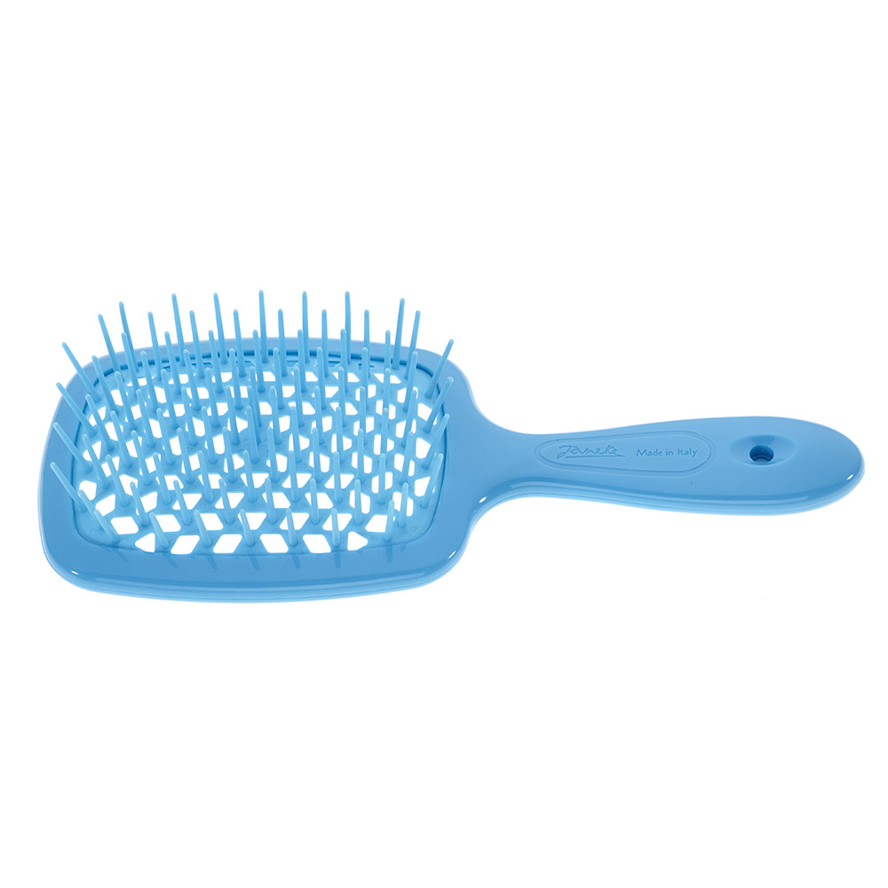 Расческа большая Superbrush BFL-голубая основа голубые зубчики JANEKE