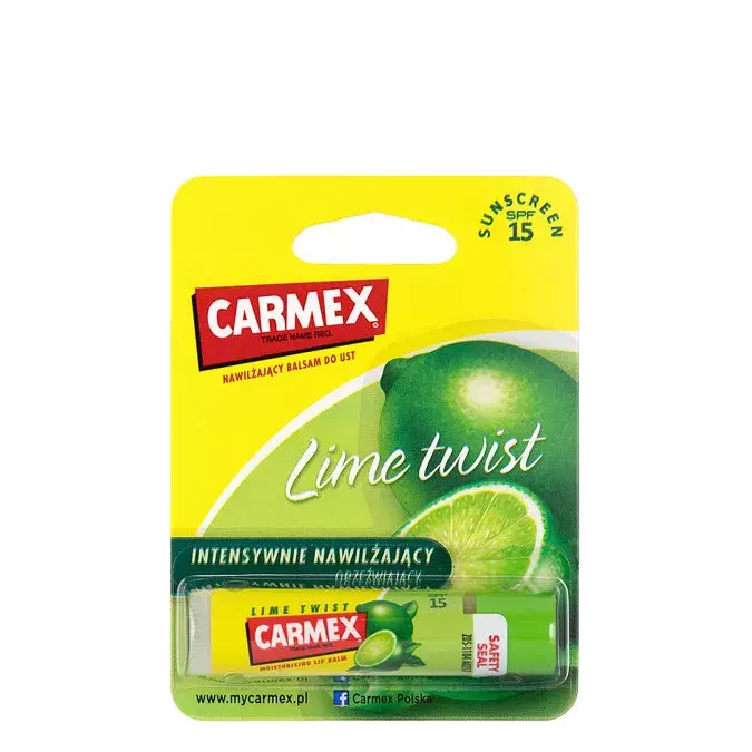 Бальзам для губ CARMEX лайм с защитным фактором SPF 15 стик