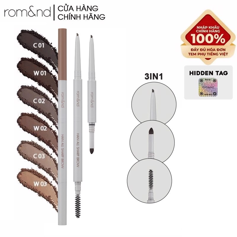 КАРАНДАШ ДЛЯ БРОВЕЙ HAN ALL SHARP BROW_W1 GENTLE BROWN