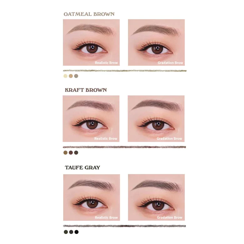 Unleashia карандаш для бровей Shaper Defining Eyebrow Pencil NO.1 Oatmeal Brown