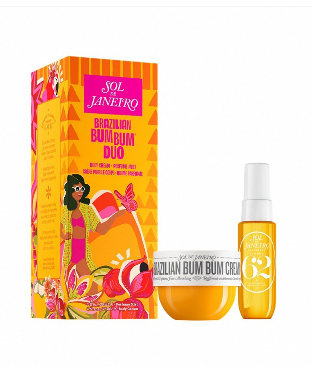 SOL DE JANEIRO Набор Brazilian bum bum duo (мист 30 мл, крем 75 мл)