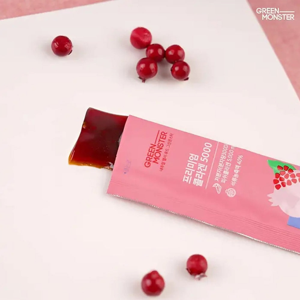 GREEN MONSTER коллаген 5000mg желе гранат