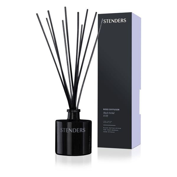 Stenders Reed Diffuser Black Orchid & Lily Аромадиффузор с палочками Черная Орхидея и Лилия 100мл