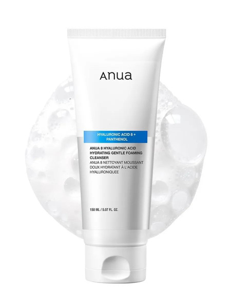 Anua 8 hyaluronic acid hydrating gentle foaming cleanser