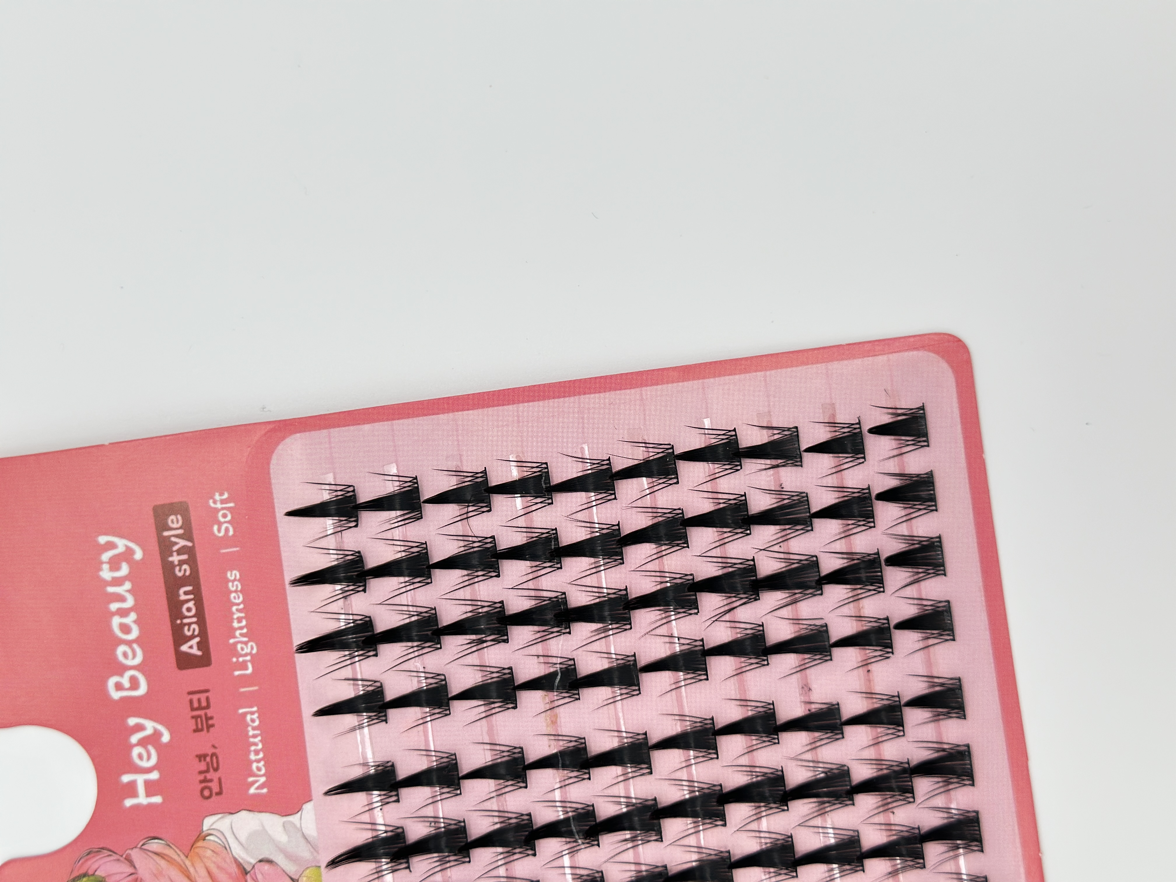 Hey Beauty набор ресниц Asian Style темно-розовые