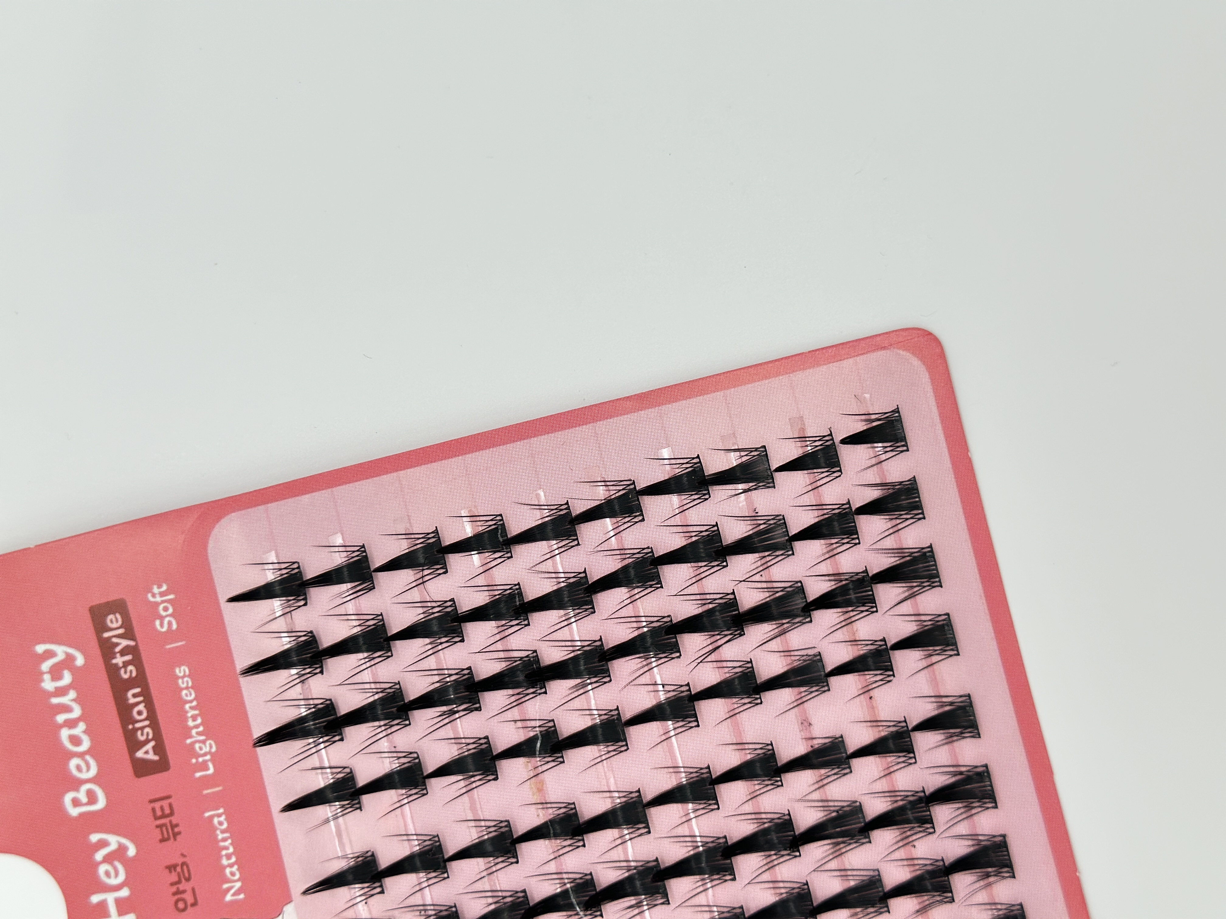 Hey Beauty набор ресниц Asian Style темно-розовые