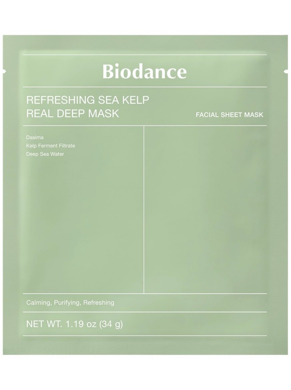 Biodance Refreshing sea kelp real Deep Mask