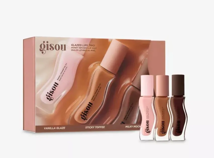 gisou Glazed lips trio lip oil