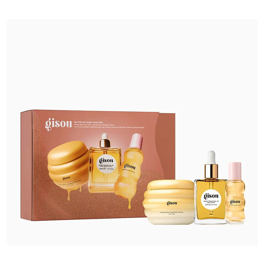 gisou On-The-Go honey hair trio маска/масло/парфюм