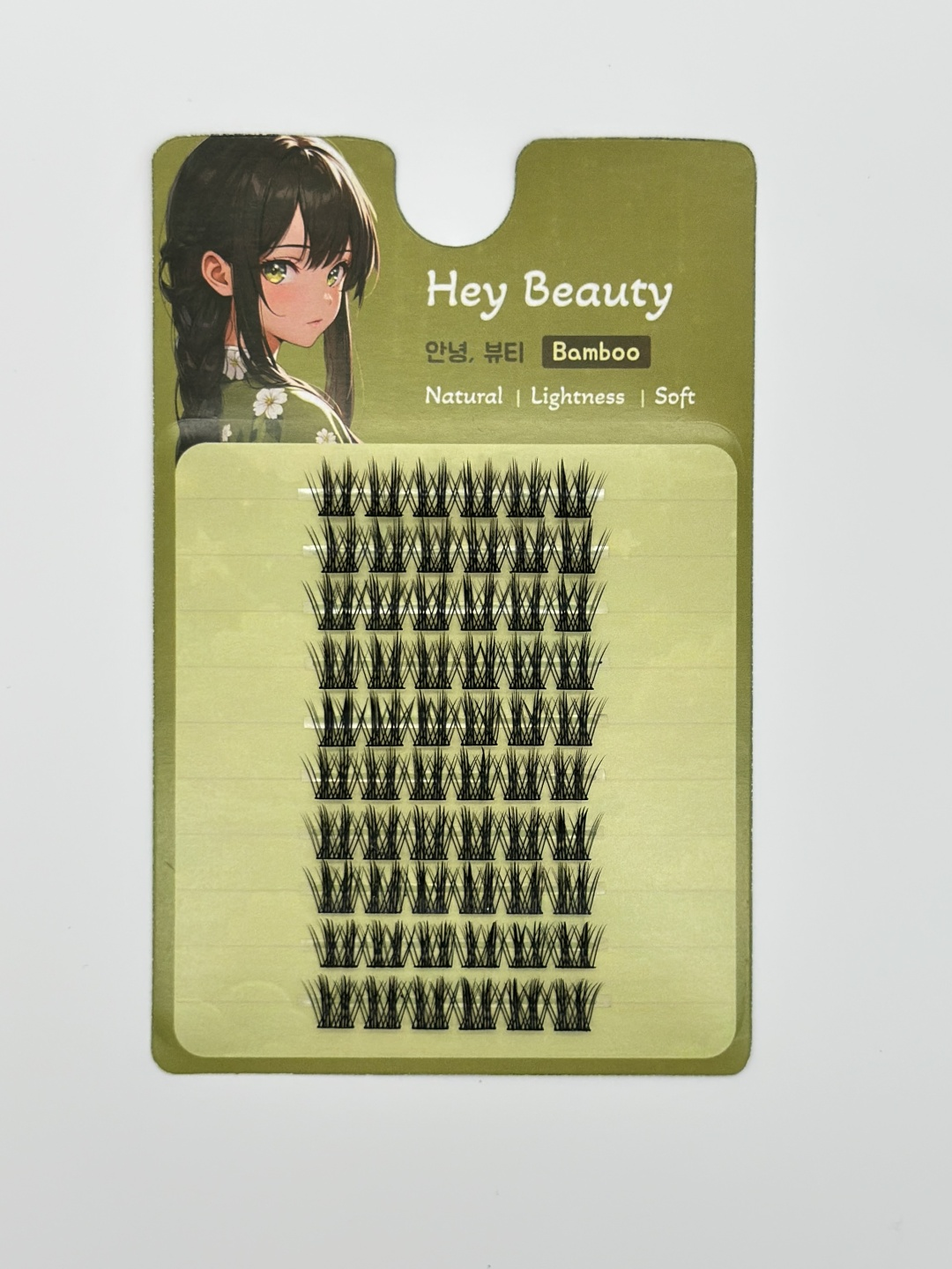 Hey Beauty набор ресниц Bamboo зеленые