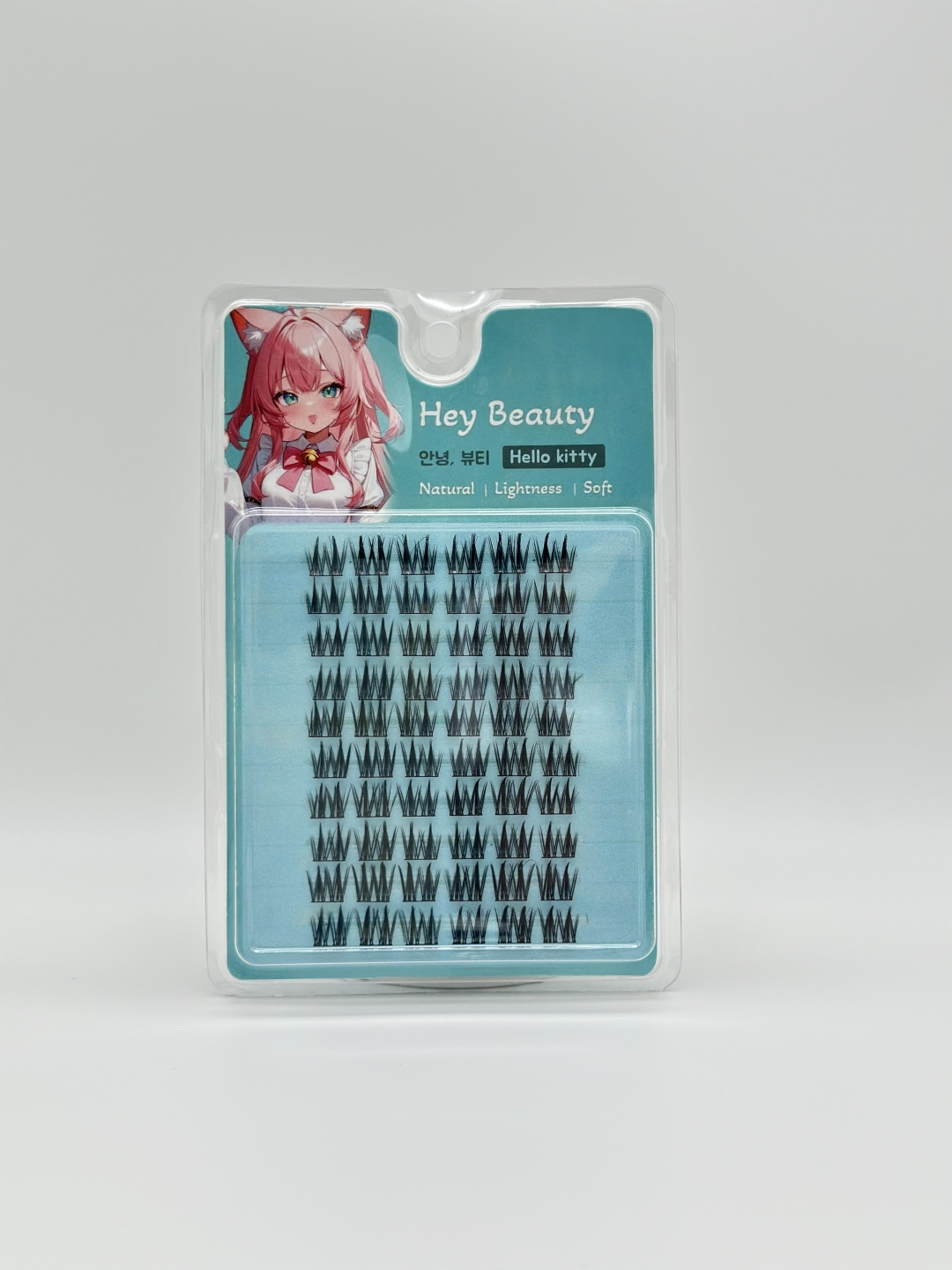 Hey Beauty набор ресниц Hello Kitty голубые