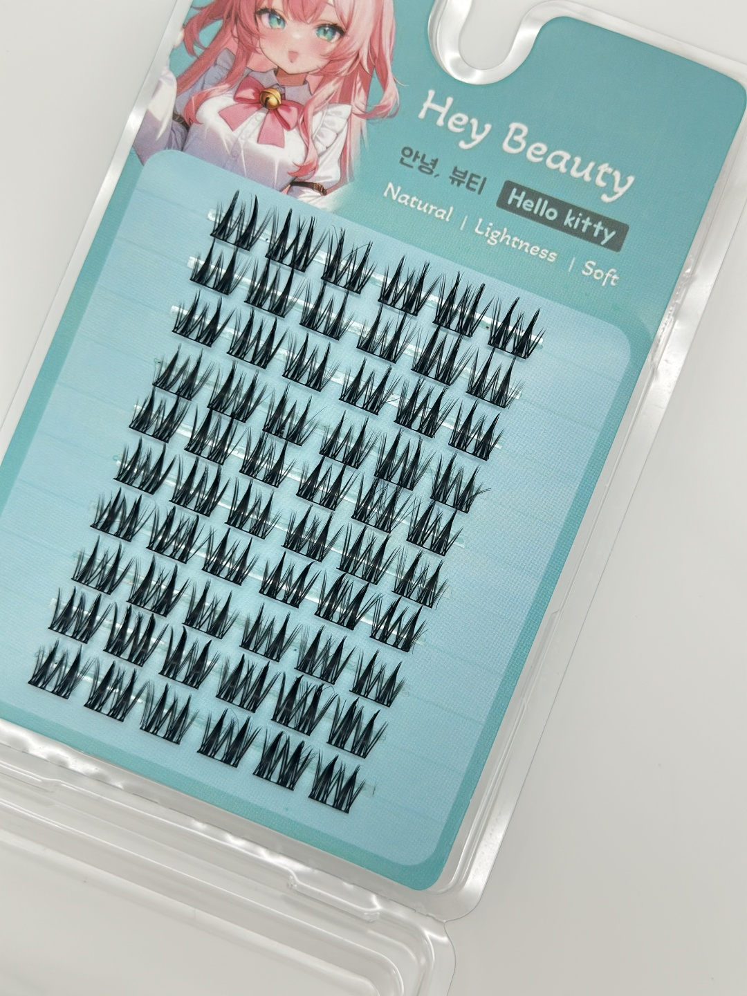 Hey Beauty набор ресниц Hello Kitty голубые