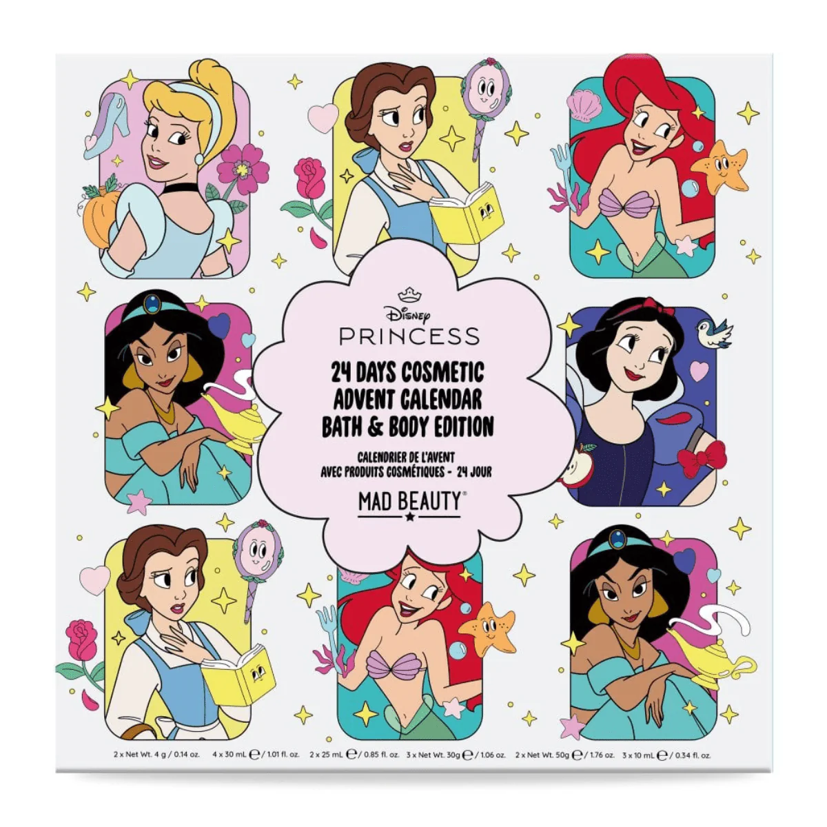 MAD BEAUTY Disney Princess 24 days cosmetic advent calendar bath&body edition
