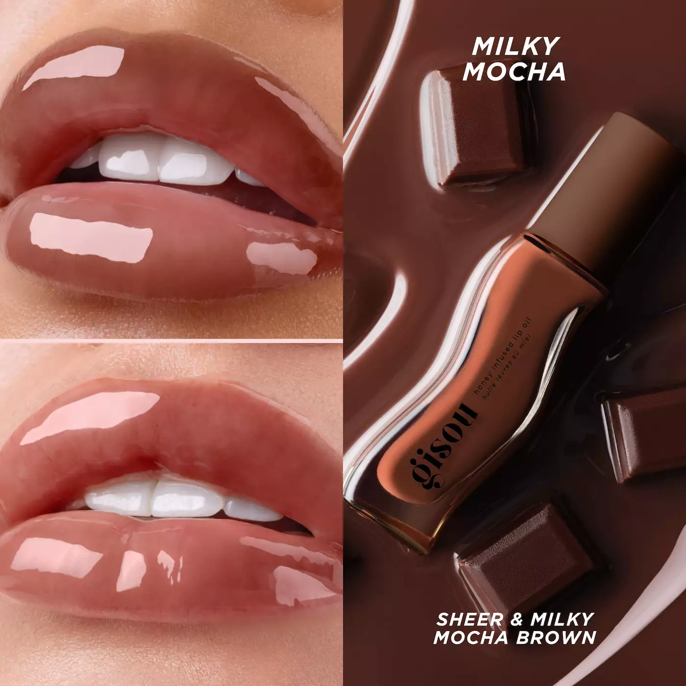 gisou lip oil honey milky mocha