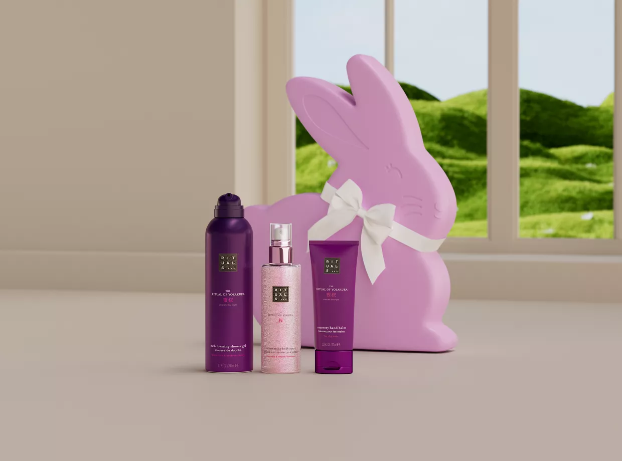 Ritual The Yozakura & Sakura Collection Заяц розовый набор (гель/масло с шимером/крем для рук)