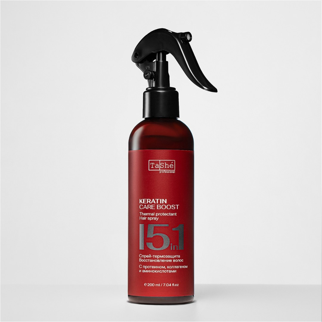TaShe Keratin Care Boost Thermal-Protectant Spray Спрей-термозащита для волос 15в1 200мл