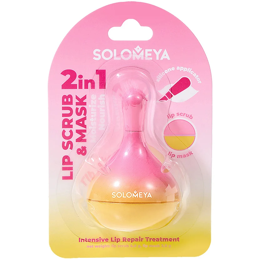 solomeya скраб и маска для губ с силиконовым аппликатором