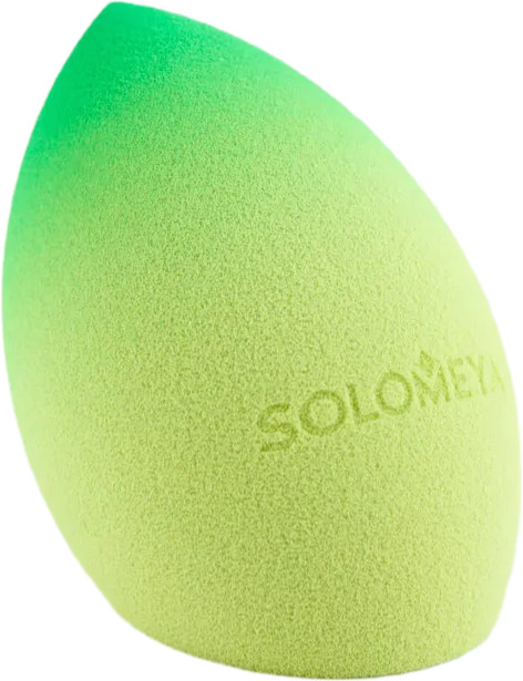 solomeya спонж для макияжа со срезом зеленный