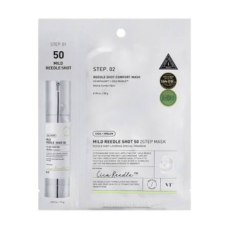 Деликатная двухфазная маска с микроиглами VT Cosmetics Mild Reedle Shot 50 2Step Mask