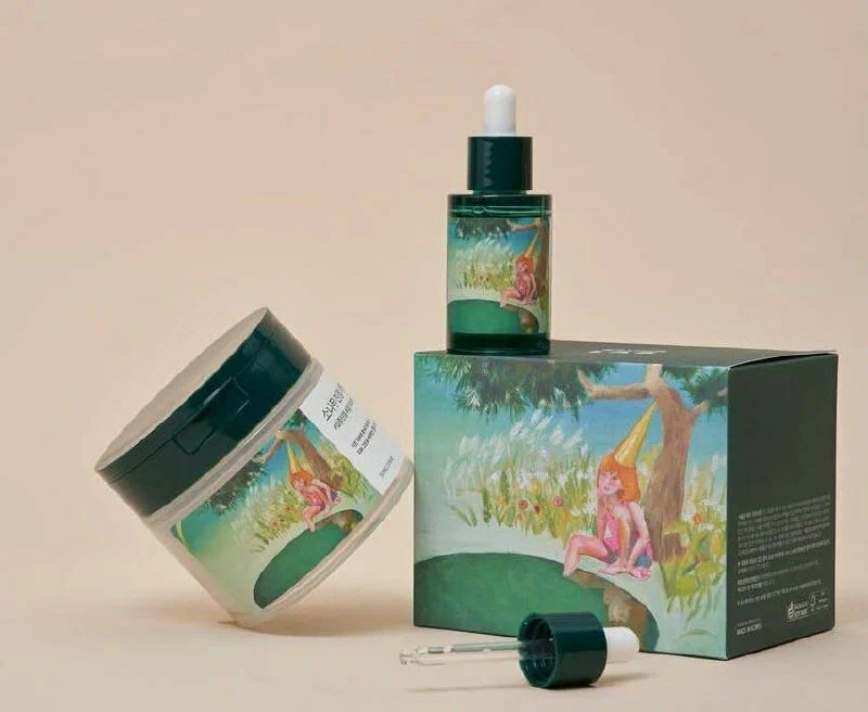 Round LAB Pine Calming Cica Pad & Ampoule Set