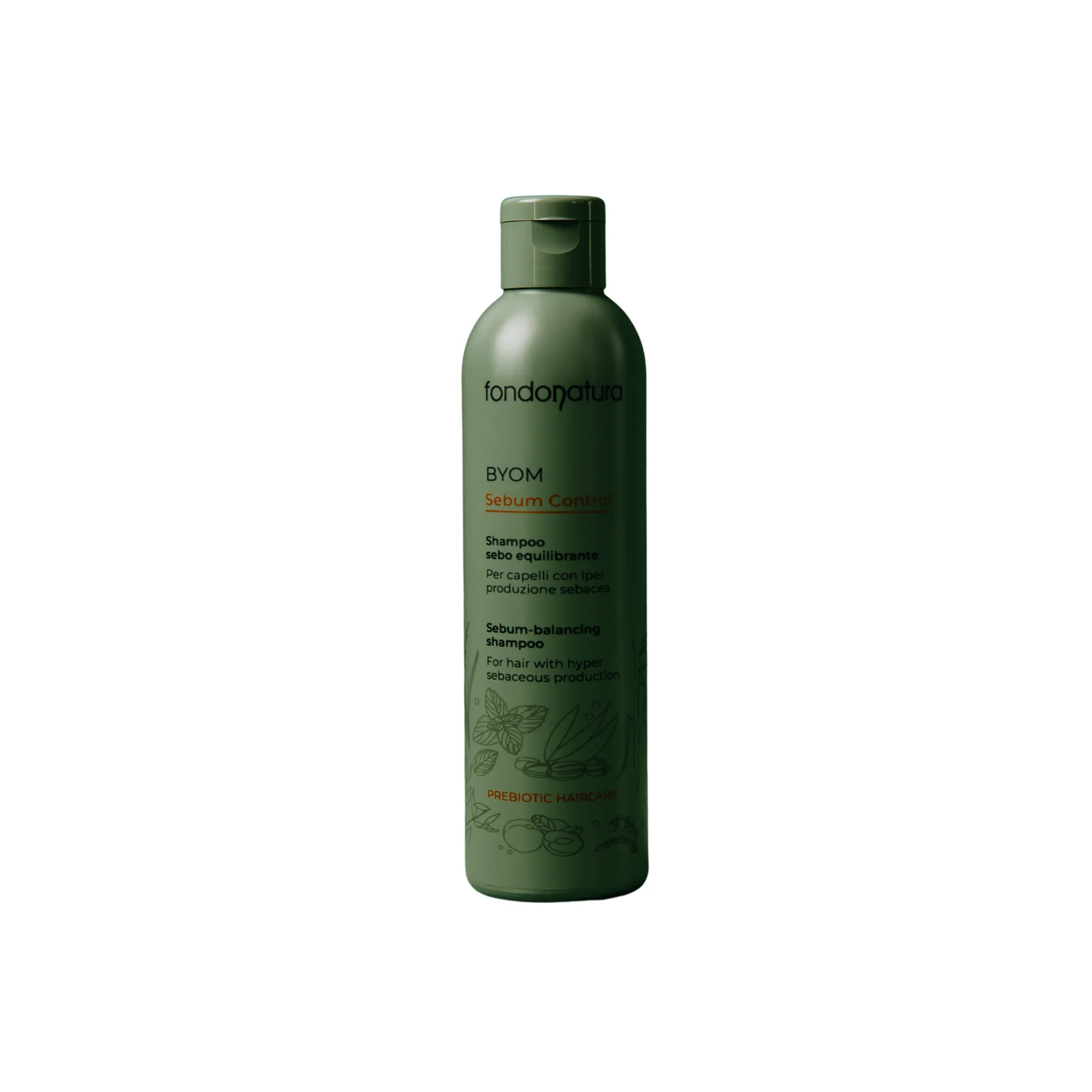 Fondonatura Шампунь себорегулирующий для жирной кожи головы BYOM Sebum Control Shampoo Sebo Equilibrante 250 ml