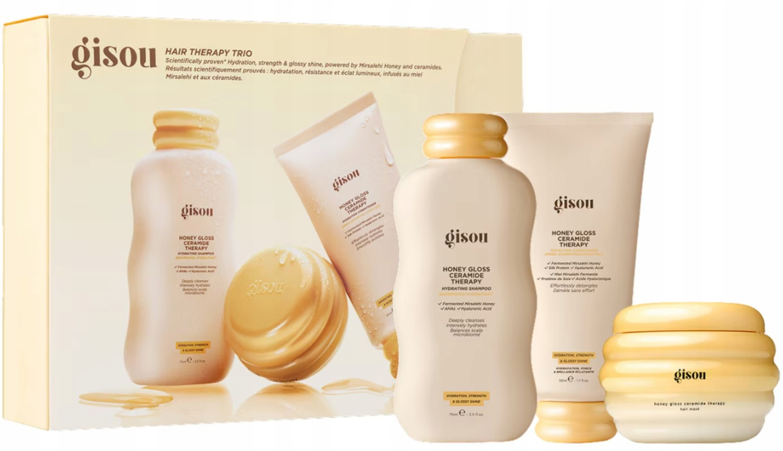 Gisou Hair Therapy Trio (шампунь, кондиционер, маска)